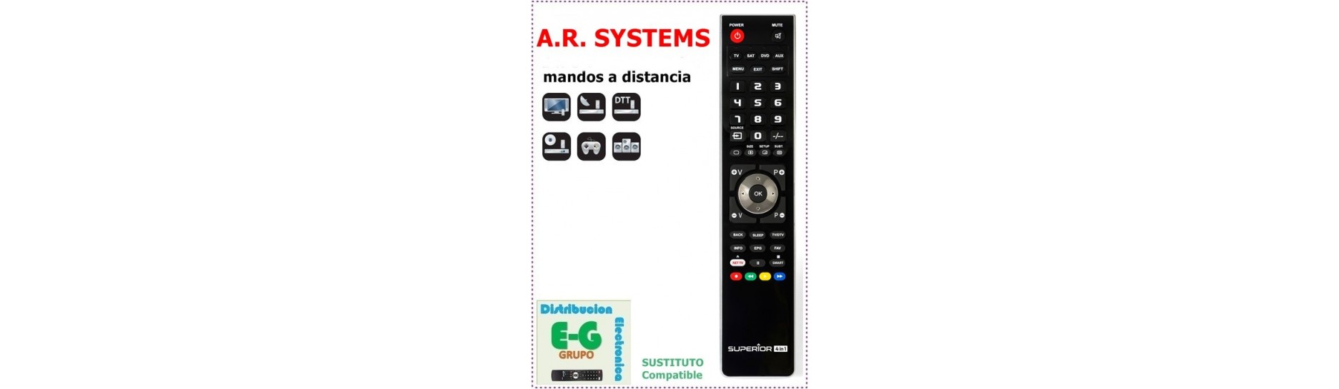 A.R.SYSTEM Mandos para Televisión | Comprar Mandos A.R.SYSTEM para Televisión