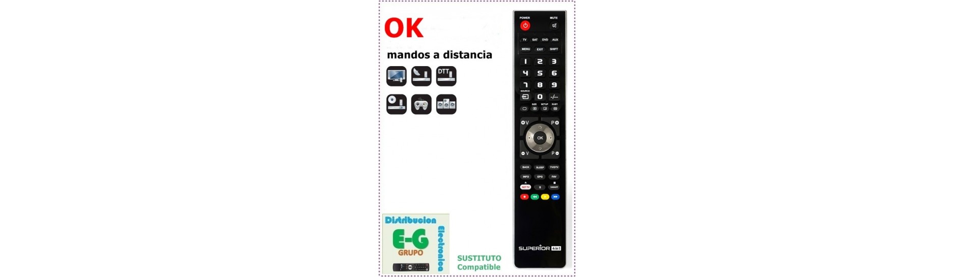 ᐅ Mando a distancia para TV CECOTEC 【0 SERIES 0032】