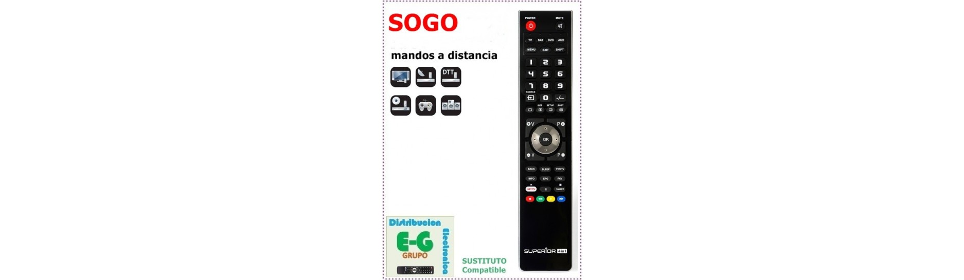 Mando para Televisión SOGO | Comprar Mando para Televisión SOGO