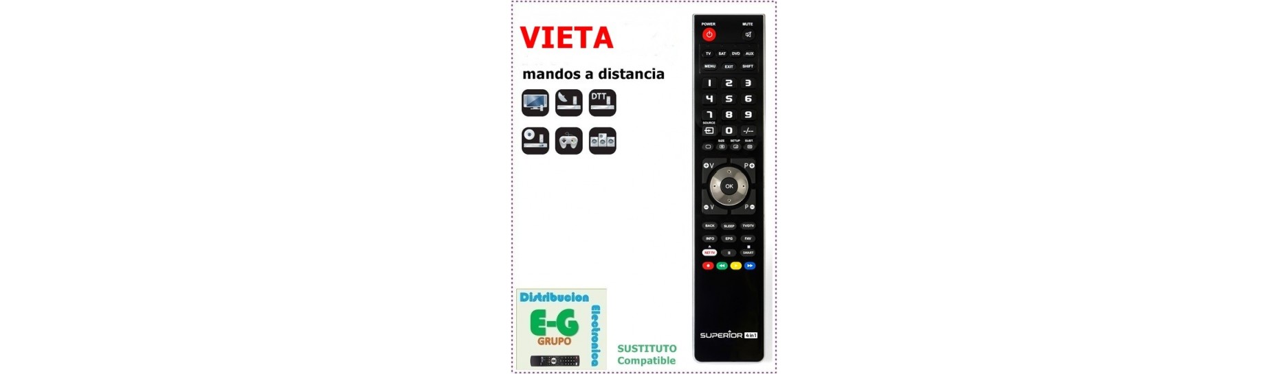 VIETA Mandos para DVD e HIFI | Comprar Mando VIETA para DVD e HIFI