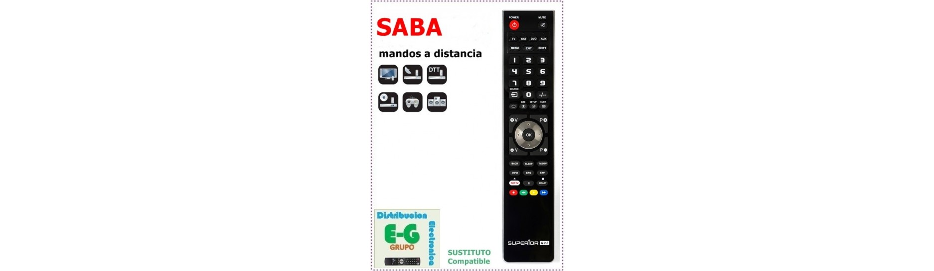 SABA Mandos para Televisión | Comprar Mandos SABA para Televisión