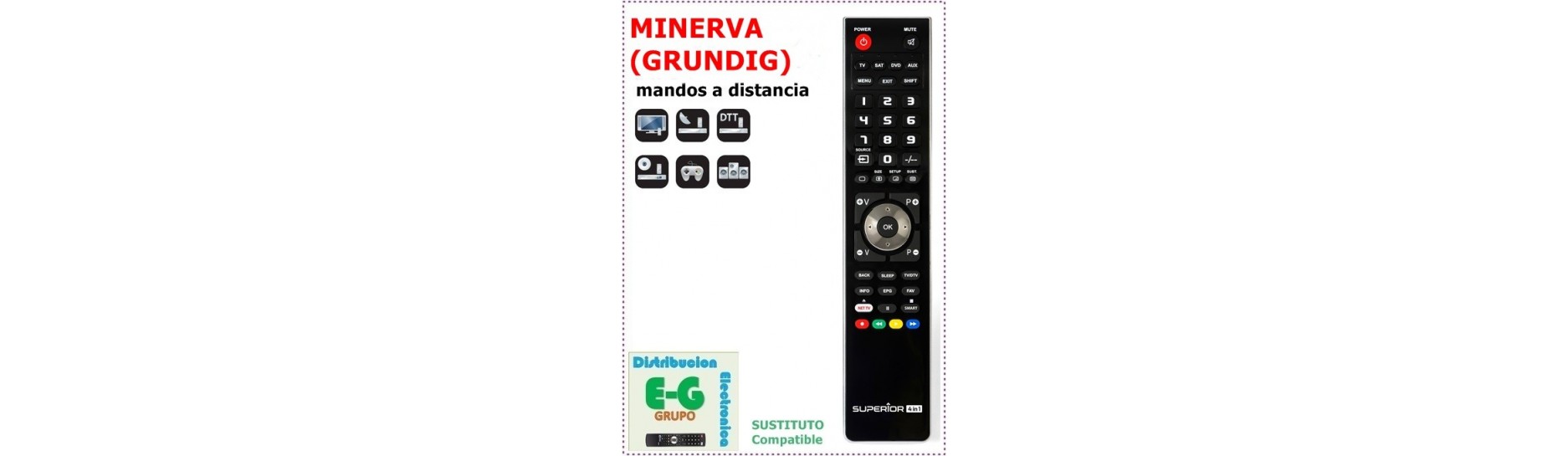 MINERVA Mandos para Televisión | Comprar Mandos MINERVA para Televisión