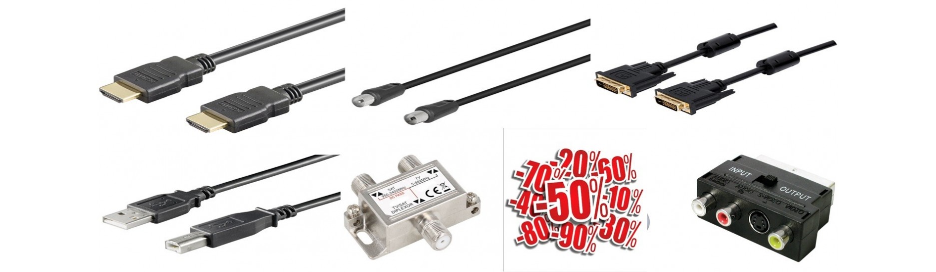 Cables, Conectores, Adaptadores para Electrónica | Comprar Conexiones y Clavijas para Electrónica