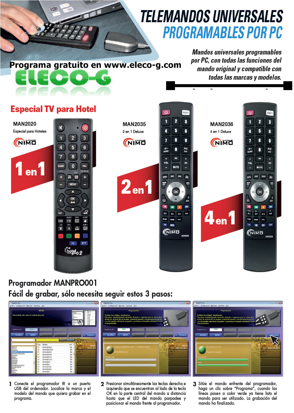 FÁCIL PROGRAMACIÓN EN TRES PASOS